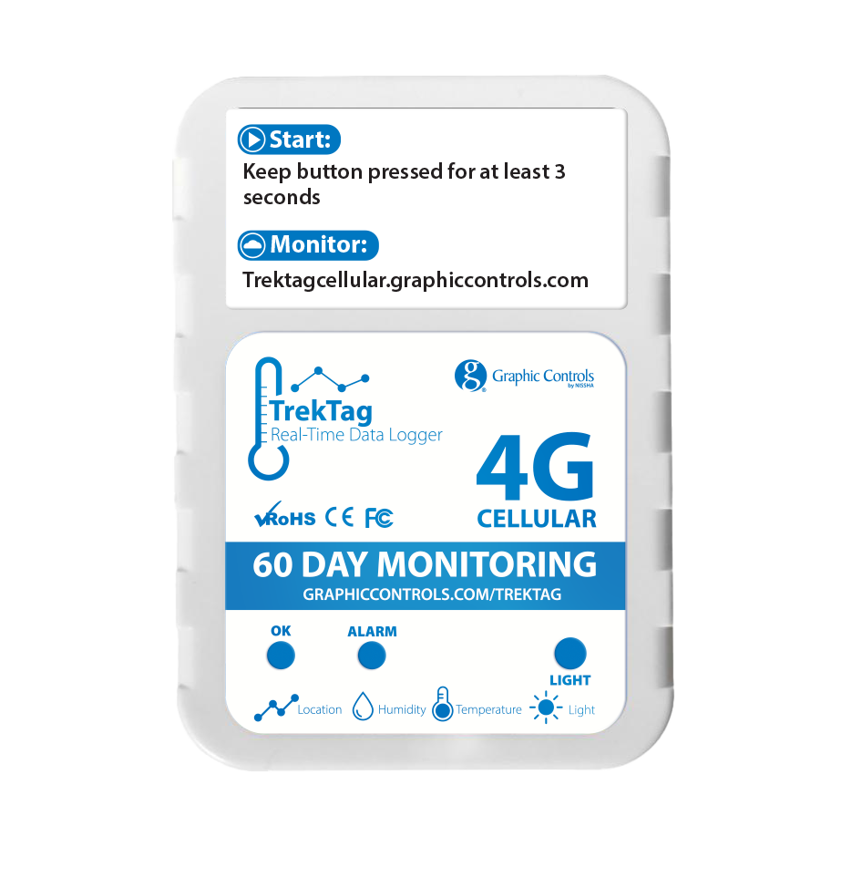 GC-GRAPHIC CONTROLS TREKTAG CELLULAR - TEMPERATURE AND HUMIDITY